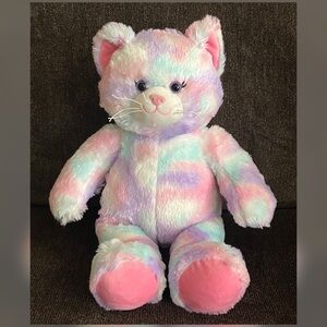 Build A Bear Pastel Swirl Kitty Musical Plush Toy 16”